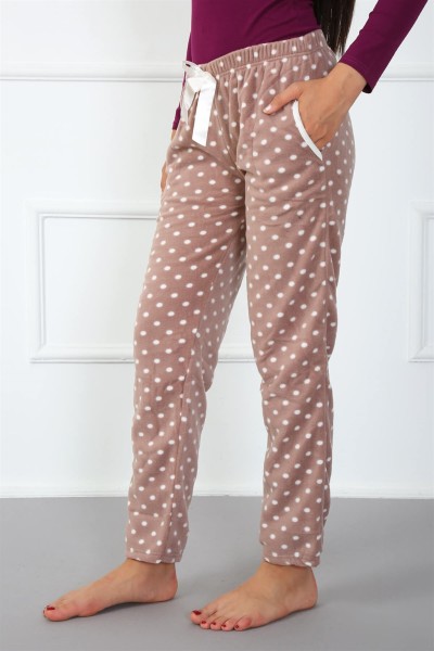Moda Çizgi Bayan Welsoft Polar Tek Alt Pijama 210041 - Thumbnail