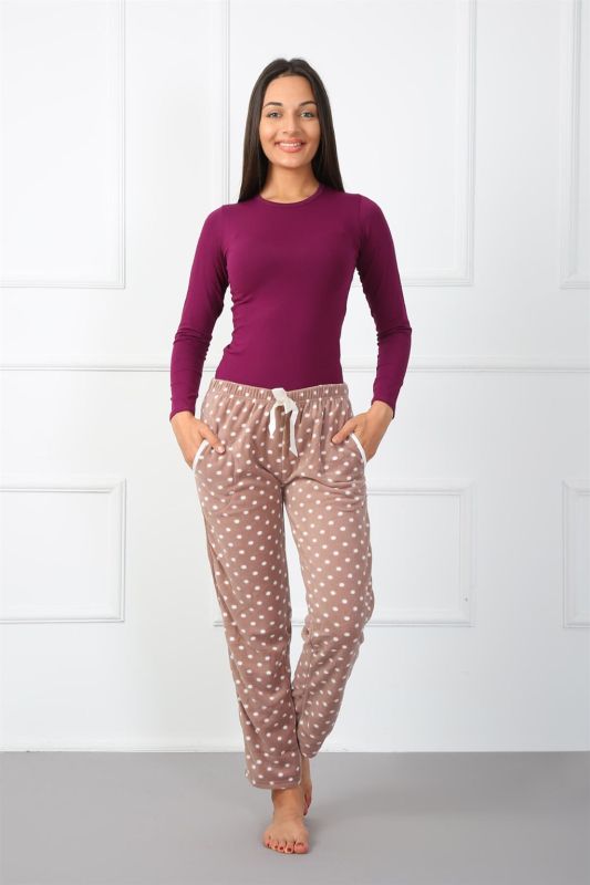 Moda Çizgi Women's Welsoft Polar Single Bottom Pajamas 210041 - 3