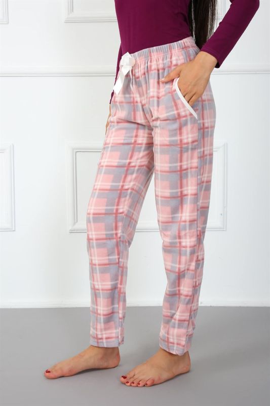 Moda Çizgi Women's Welsoft Polar Single Bottom Pajamas 210042 - 2