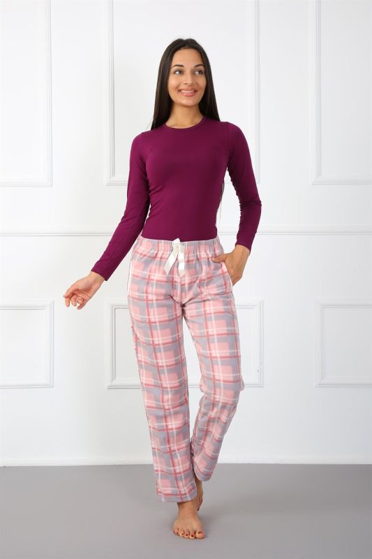 Moda Çizgi Women's Welsoft Polar Single Bottom Pajamas 210042 - 3