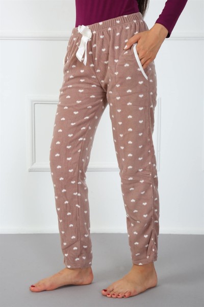 Moda Çizgi Bayan Welsoft Polar Tek Alt Pijama 210043 - Thumbnail