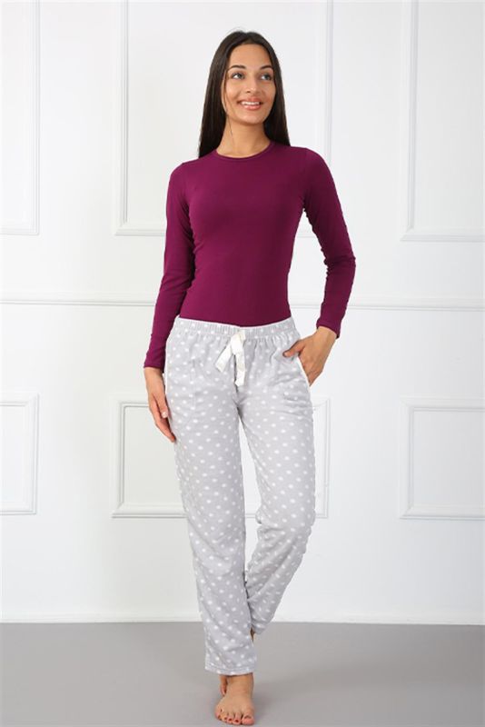 Moda Çizgi Women's Welsoft Polar Single Bottom Pajamas 210045 - 3