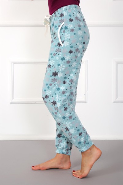 Moda Çizgi Bayan Welsoft Polar Tek Alt Pijama 210046 - Thumbnail