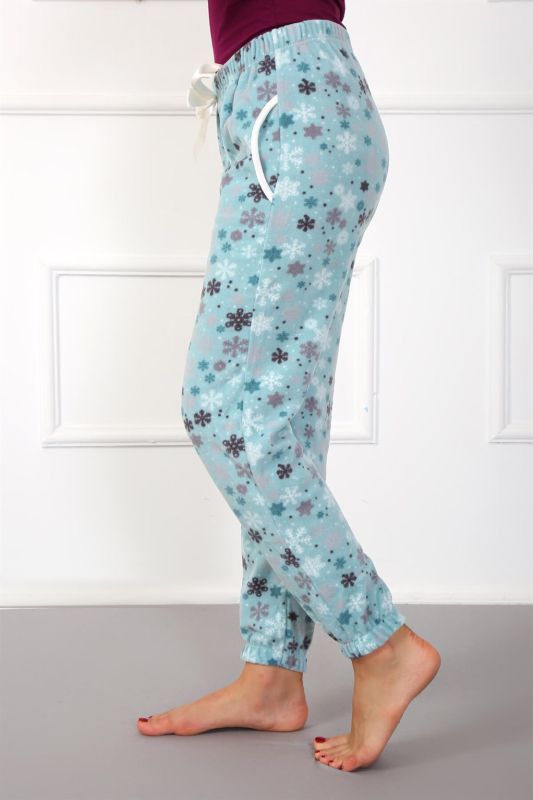 Moda Çizgi Women's Welsoft Polar Single Bottom Pajamas 210046 - 2