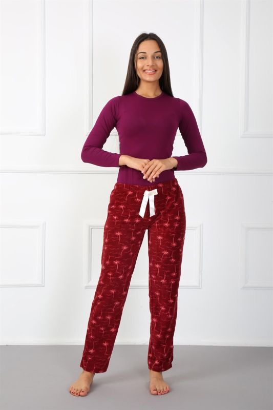 Moda Çizgi Women's Welsoft Polar Single Bottom Pajamas 210049 - 3