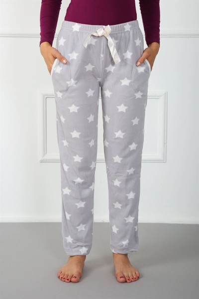 Moda Çizgi - Moda Çizgi Bayan Welsoft Polar Tek Alt Pijama 210050
