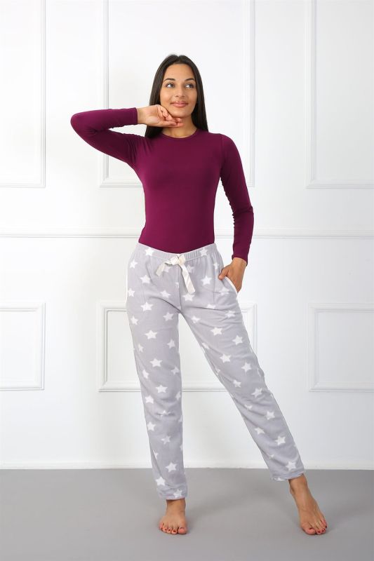 Moda Çizgi Women's Welsoft Polar Single Bottom Pajamas 210050 - 3