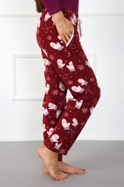 Moda Çizgi Bayan Welsoft Polar Tek Alt Pijama 210052 - Thumbnail