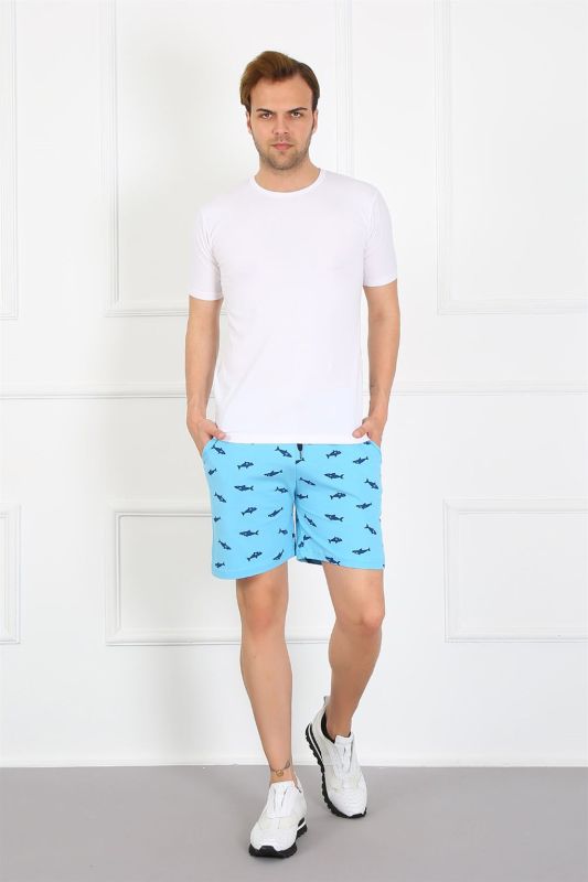 Moda Çizgi Men's Pocketed Cotton Lacoste Shorts 6808 - 4