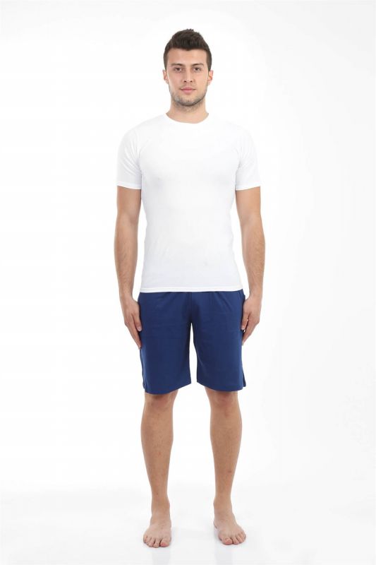 Moda Çizgi Erkek Cepli Pamuk Şort 27209 - 1