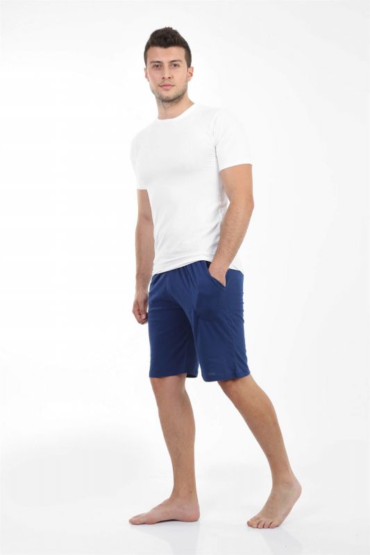 Moda Çizgi Erkek Cepli Pamuk Şort 27209 - 2