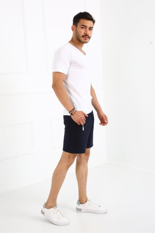 Moda Çizgi Men's Pocket Cotton Shorts 6746 - 4