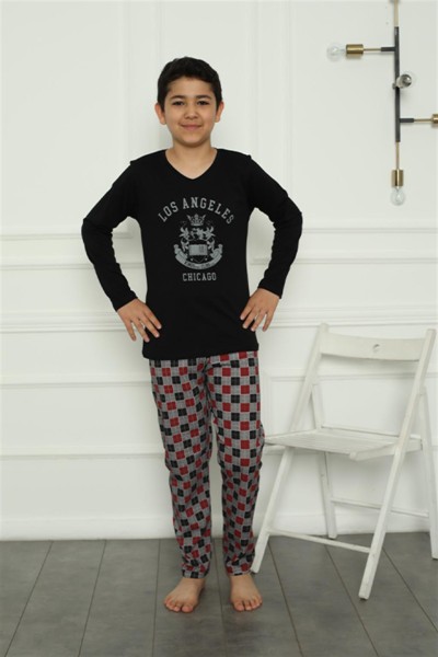 Moda Çizgi - Moda Çizgi Erkek Çocuk Penye Pijama Takım 20388