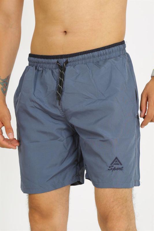 Moda Çizgi Erkek Gri Deniz Şortu 27485 - 3