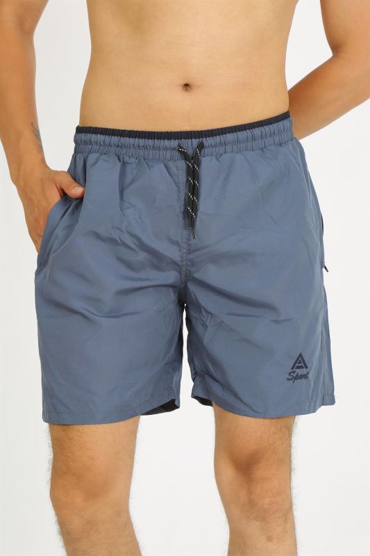 Moda Çizgi Erkek Gri Deniz Şortu 27485 - 4