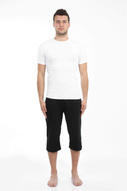 Moda Çizgi Erkek Pamuk Kapri 27191 - 1