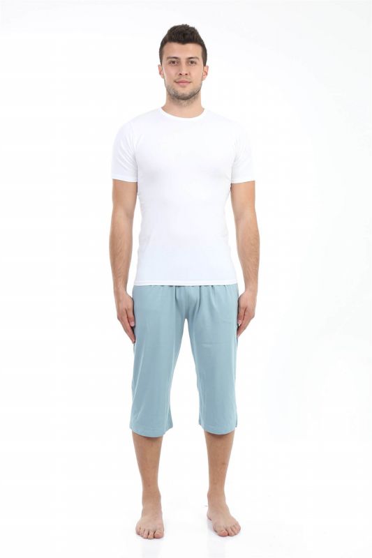 Moda Çizgi Erkek Pamuk Kapri 27194 - 1