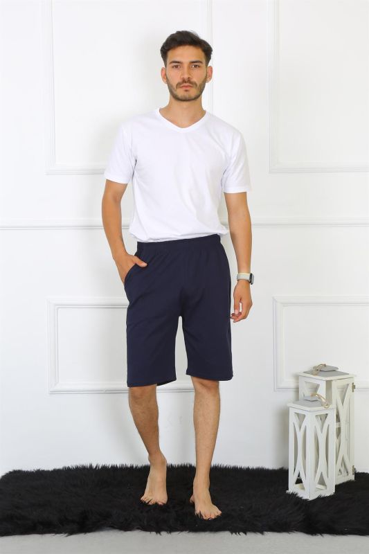 Moda Çizgi Men's Cotton Navy Blue Capri 27480 - 1