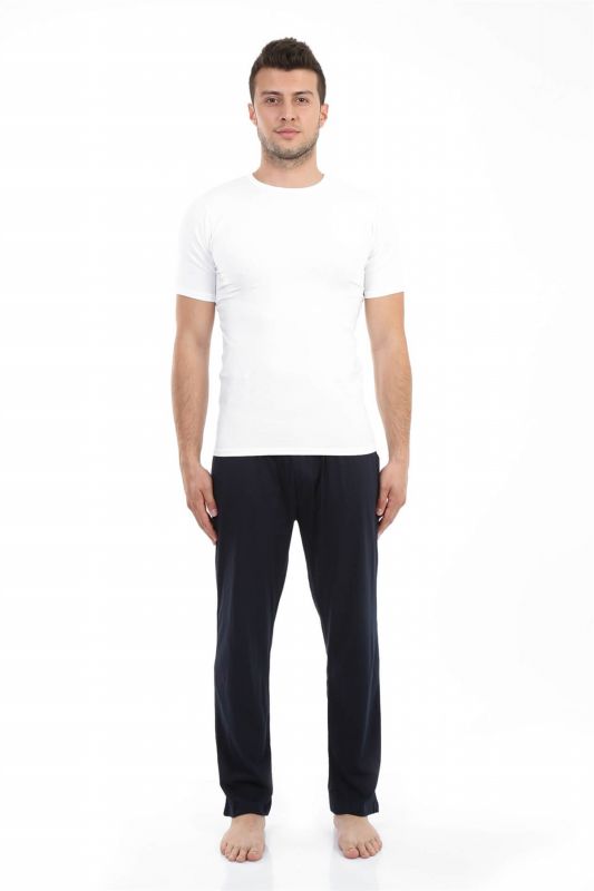 Moda Çizgi Erkek Pamuk Tek Alt Pijama 27204 - 1