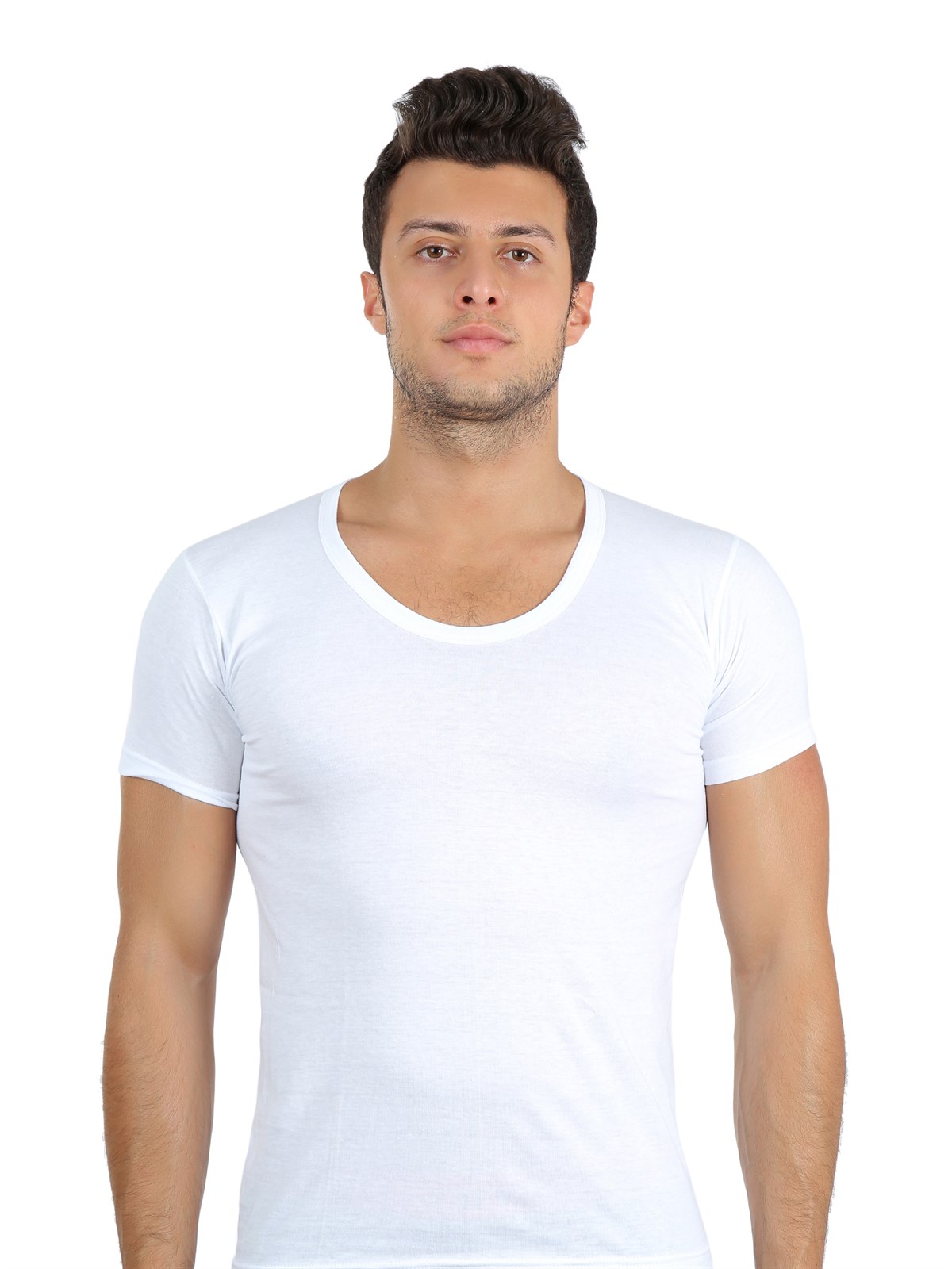 Moda Çizgi Erkek Penye Atlet 65651 - L | Beyaz