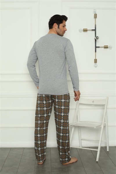 Moda Çizgi Erkek Penye Pijama Takım 6828 - Thumbnail