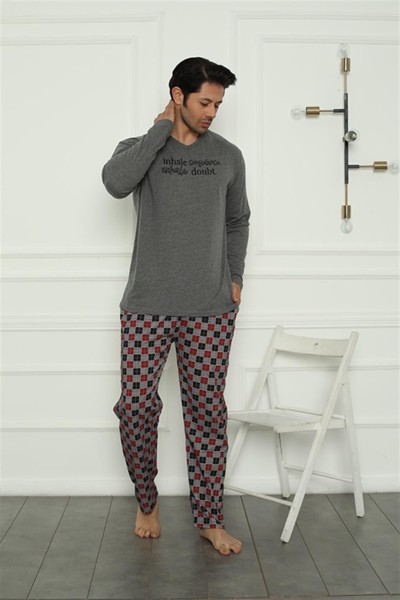 Moda Çizgi Erkek Penye Pijama Takım 6830 - Thumbnail