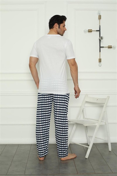 Moda Çizgi Erkek Penye Pijama Takım 6831 - Thumbnail