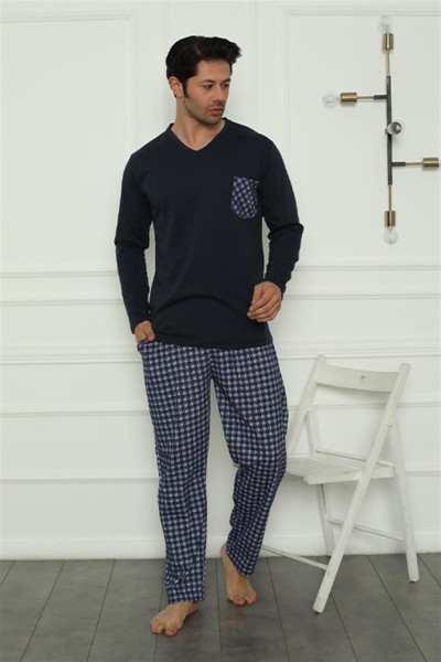 Moda Çizgi - Moda Çizgi Erkek Penye Pijama Takım 6838