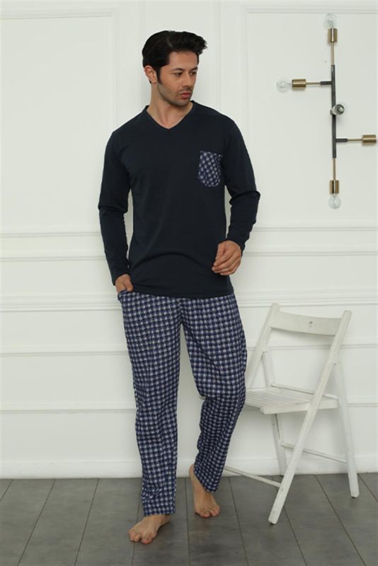 Moda Çizgi Erkek Penye Pijama Takım 6838 - 1