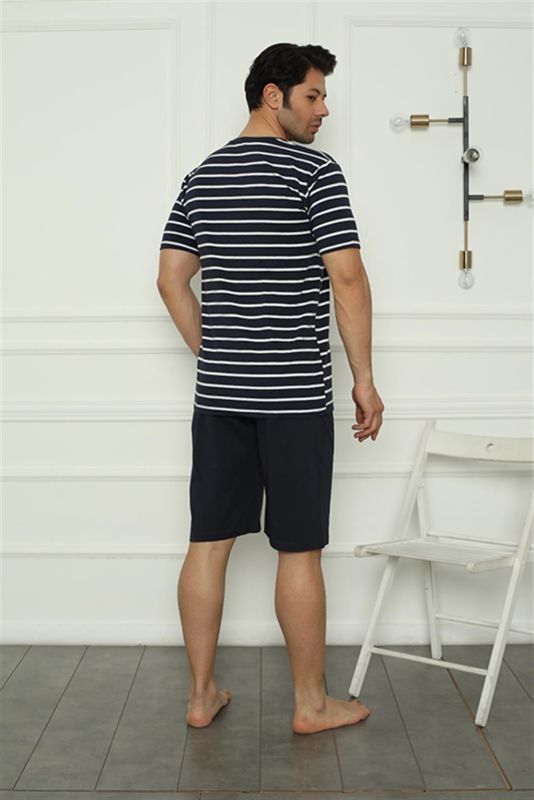 Moda Çizgi Erkek Penye Şortlu Pijama Takım 6835 - 4
