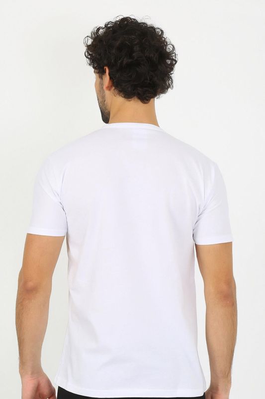 moda çizgi Erkek Sıfır Yaka Beyaz Penye Atlet 6567 - 2