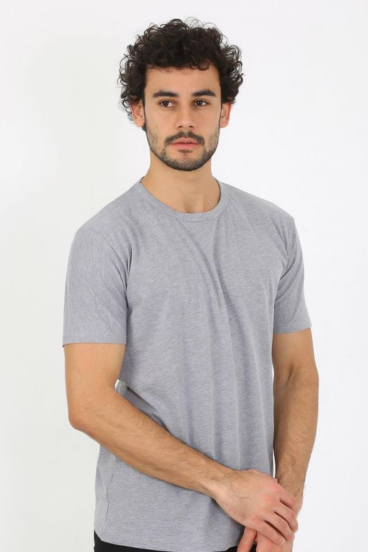 moda çizgi Erkek Sıfır Yaka Gri Penye Atlet 6567 - 3