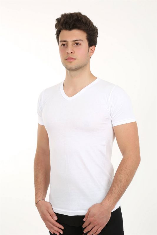 Moda Çizgi Erkek V Yaka Penye Atlet 65601 - 2