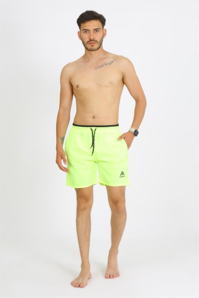 Moda Çizgi Erkek Yeşil Deniz Şortu 27485 - Thumbnail