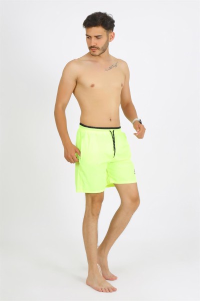 Moda Çizgi Erkek Yeşil Deniz Şortu 27485 - Thumbnail