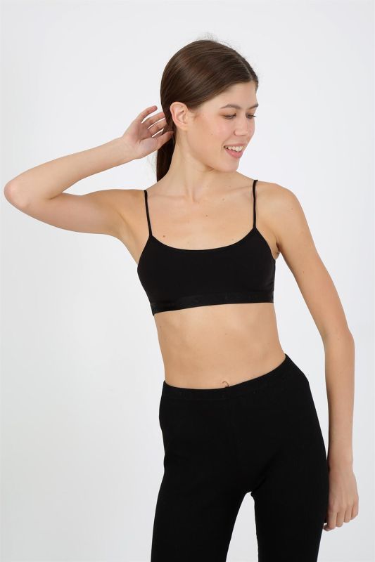 Moda Çizgi Rope Strap Pad Bustier 2147 - 2