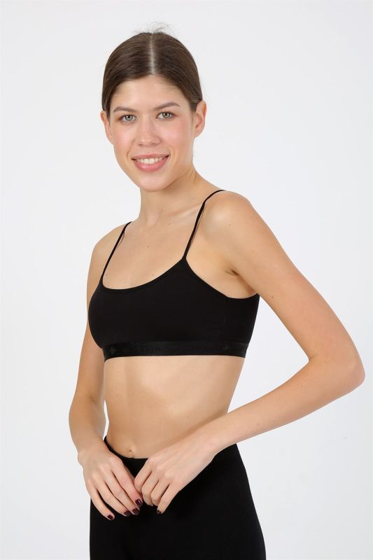 Moda Çizgi Rope Strap Pad Bustier 2147 - 3