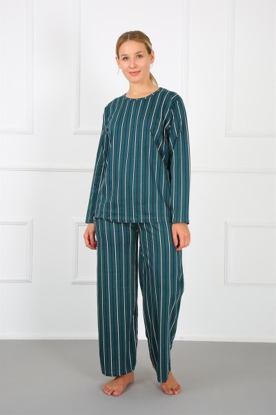 Moda Çizgi - Moda Çizgi Kadın %100 Pamuk Büyük Beden Pijama Takım 202168