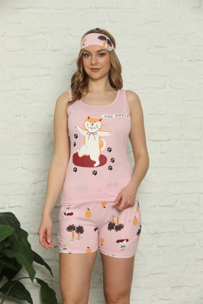 Moda Çizgi - Moda Çizgi Şortlu Pijama Takım