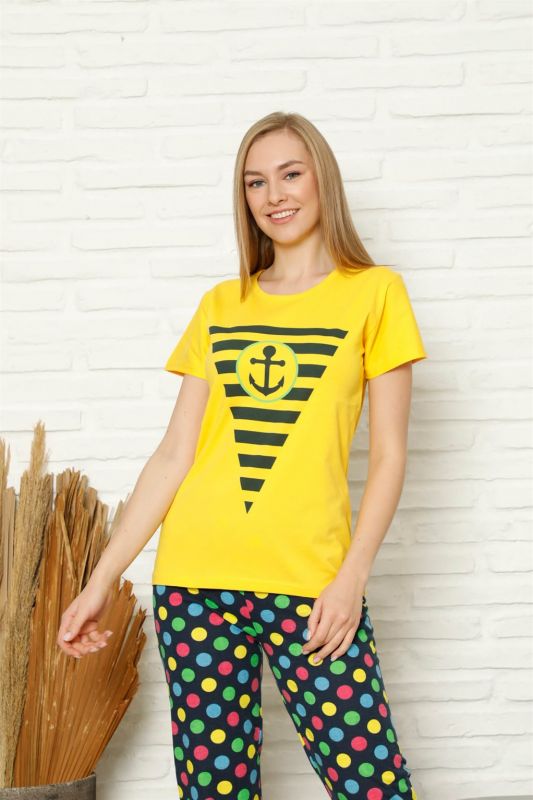 Moda Çizgi Kadın Penye Pijama 3442 - 1