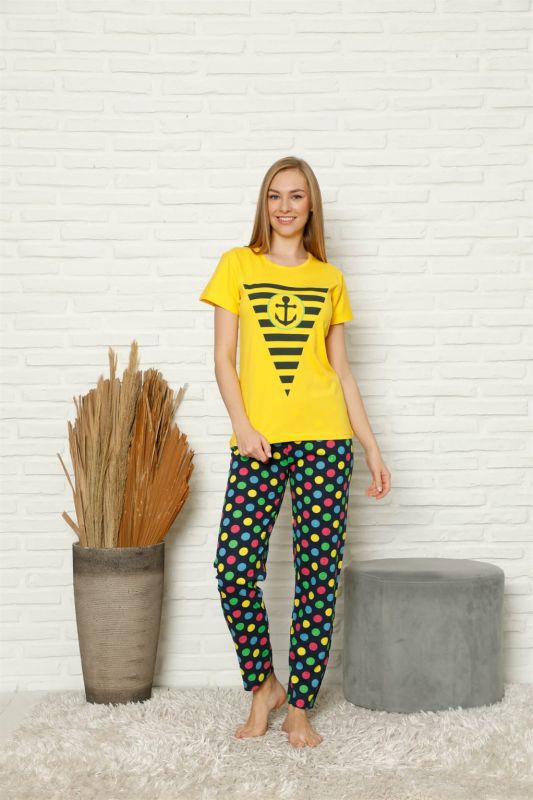 Moda Çizgi Kadın Penye Pijama 3442 - 2