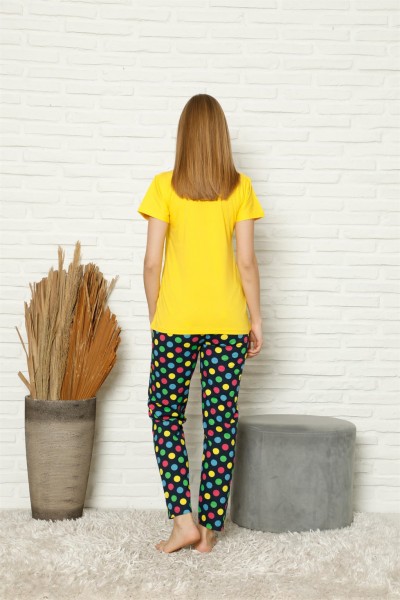 Moda Çizgi Kadın Penye Pijama 3442 - Thumbnail