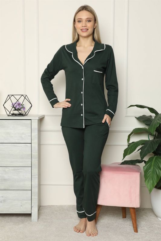 Moda Çizgi Kadın Penye Pijama - 1