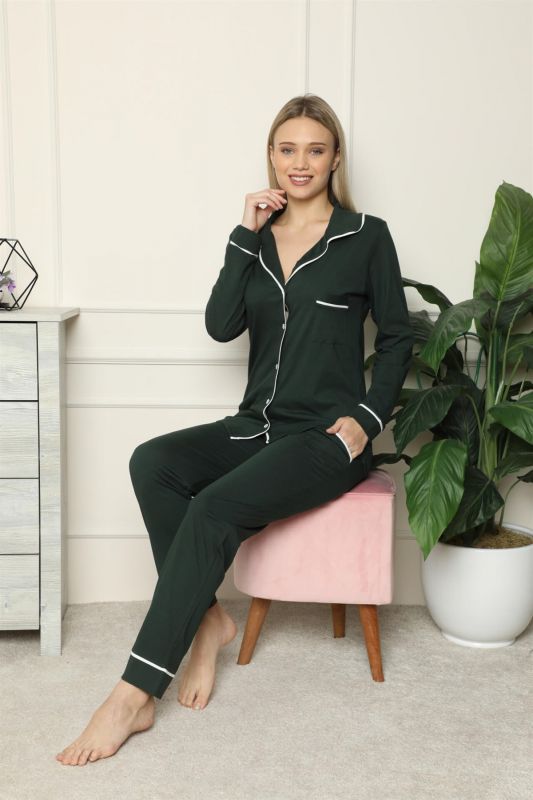 Moda Çizgi Kadın Penye Pijama - 3