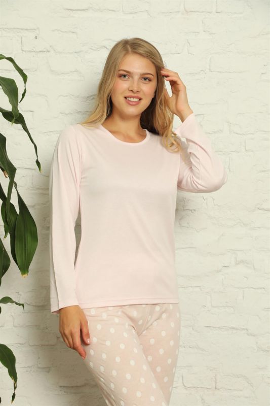 Moda Çizgi Kadın Penye Pijama - 1