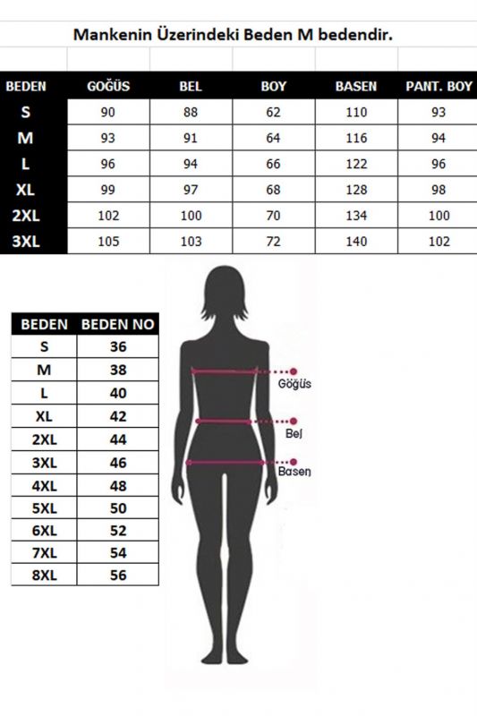 Moda Çizgi Kadın Penye Pijama - 3