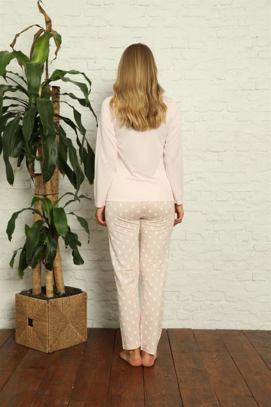 Moda Çizgi Kadın Penye Pijama - 5