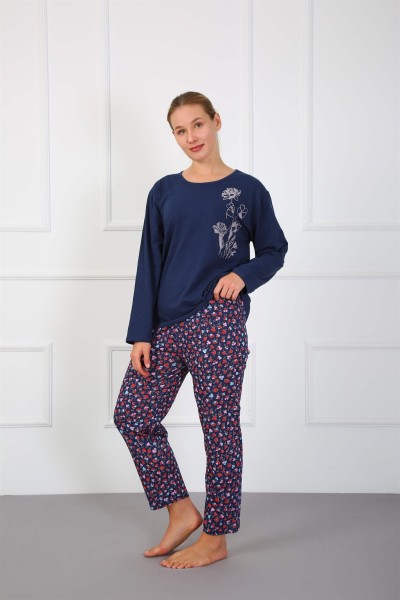 Moda Çizgi - Moda Çizgi Kadın Büyük Beden Penye Pijama Takım 202184