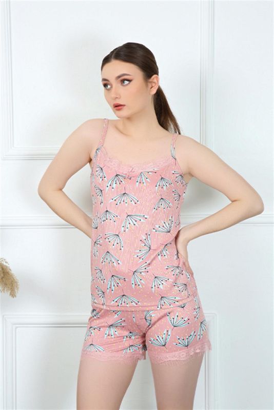 Moda Çizgi Kadın İp Askılı Şortlu Takım 3598 - 3