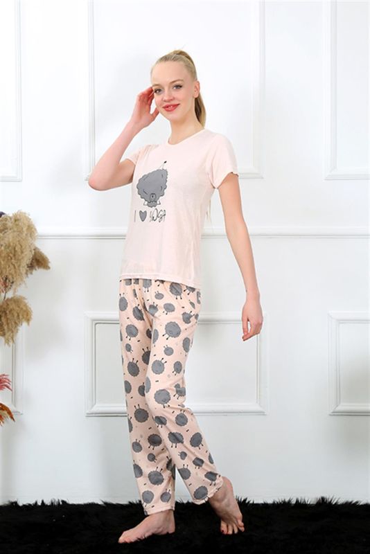 Moda Çizgi Kadın Kısa Kol Pijama Takım 20410 - 3